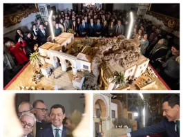 El presidente de la Junta de Andalucía, Juanma Moreno, inaugura el Belén del Palacio de San Telmo