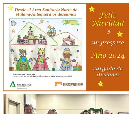 El Área Sanitaria Norte de Málaga–Antequera felicita la Navidad con el dibujo ganador del habitual concurso celebrado entre los niños de la comarca