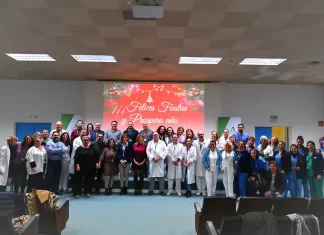 La unidad de Hospitalización de Cirugía y Urología gana el tradicional concurso de espacios navideños del Clínico de Málaga