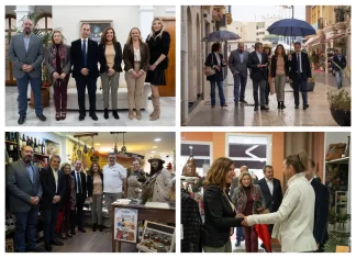 Visita de Rocío Blanco al Centro Comercial Abierto de Benalmádena