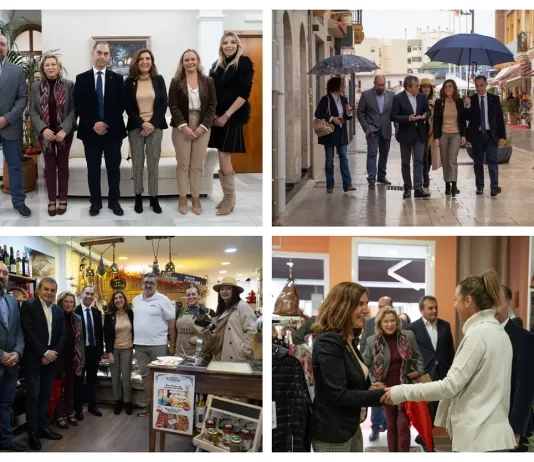 Visita de Rocío Blanco al Centro Comercial Abierto de Benalmádena