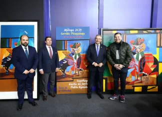 El artista Pedro Sandoval firma un cartel de lujo de la Corrida Picassiana, que reunirá a Cayetano, Emilio de Justo y Pablo Aguado