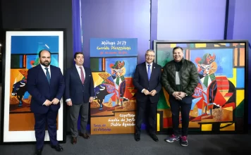 El artista Pedro Sandoval firma un cartel de lujo de la Corrida Picassiana, que reunirá a Cayetano, Emilio de Justo y Pablo Aguado