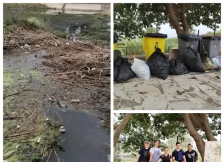 PACMA recoge más de 150kg de basura en la ribera del río de Fuengirola