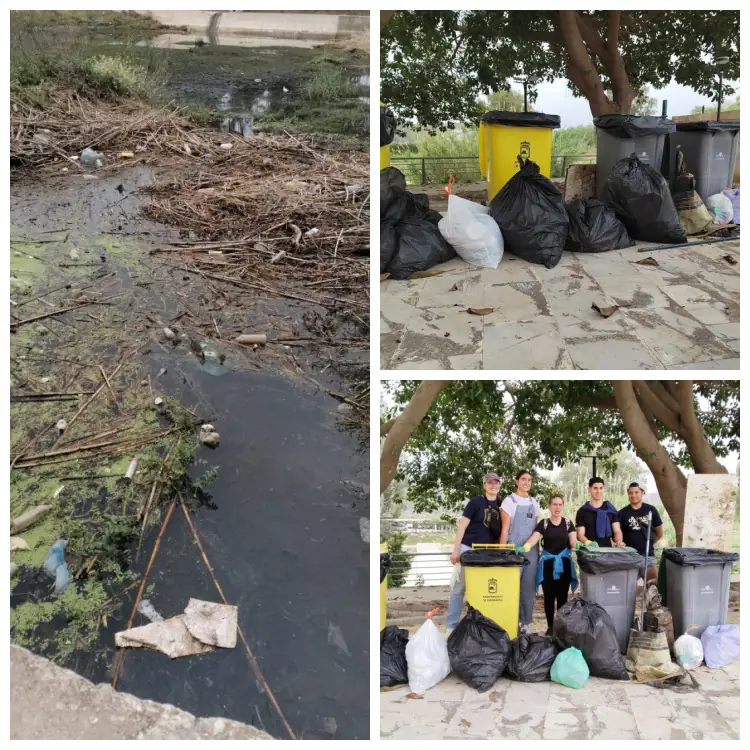PACMA recoge más de 150kg de basura en la ribera del río de Fuengirola