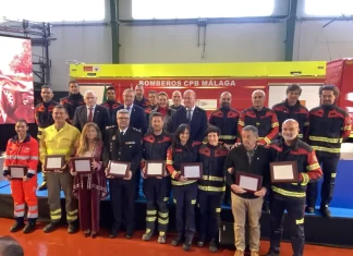 La Diputación celebra el patrón de los bomberos con un reconocimiento a efectivos del CPB, a dos ONG y a otros servicios de emergencias