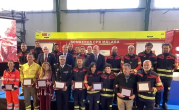 La Diputación celebra el patrón de los bomberos con un reconocimiento a efectivos del CPB, a dos ONG y a otros servicios de emergencias