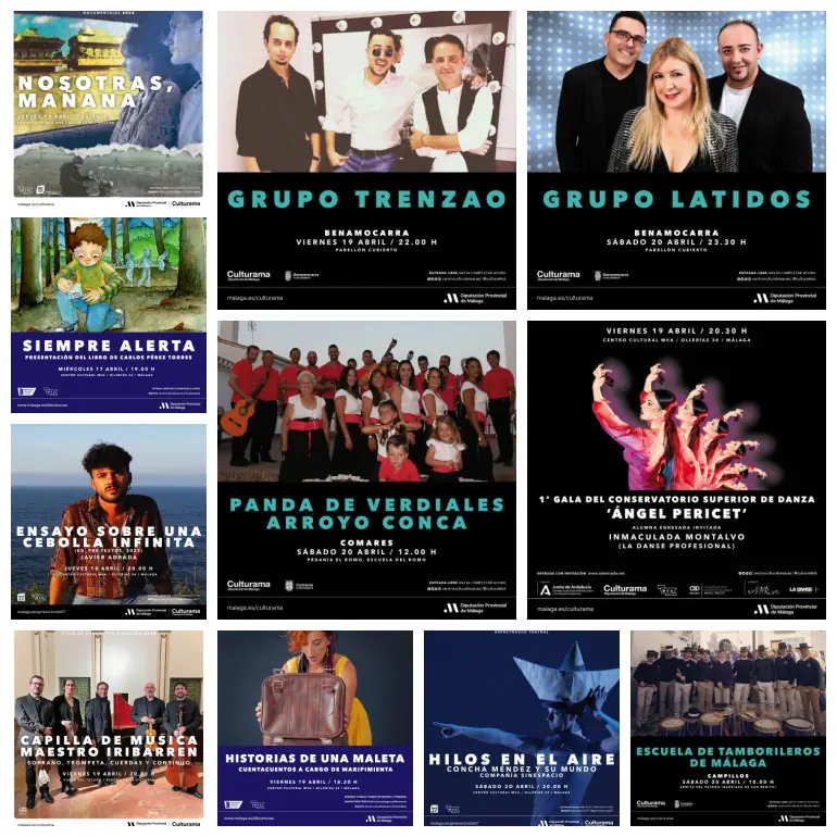 La Diputación de Málaga programa una semana de actividades culturales con conciertos, presentaciones literarias, teatro y la proyección de un documental