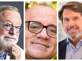 El filósofo Fernando Savater, el físico y matemático Antonio Turiel y el periodista y escritor Teodoro León Gross, esta semana en el Centro Cultural La Malagueta