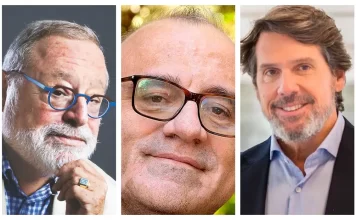 El filósofo Fernando Savater, el físico y matemático Antonio Turiel y el periodista y escritor Teodoro León Gross, esta semana en el Centro Cultural La Malagueta