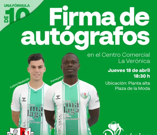 Los jugadores del Antequera CF firman autógrafos en La Verónica
