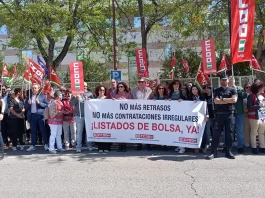 Más de un millar de personas se moviliza para exigir la publicación de los listados de la bolsa del SAS