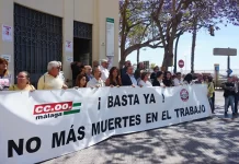 CCOO lamenta que Málaga lidere Andalucía, junto con Jaén y Almería, en siniestralidad laboral con 7 accidentes mortales