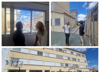 Dan comienzo las obras de rehabilitación de las cubiertas del IES Ciudad de Melilla de Málaga Educación garantiza la normalidad de la actividad lectiva mientras se realizan los trabajos que solventarán los problemas de humedades del centro