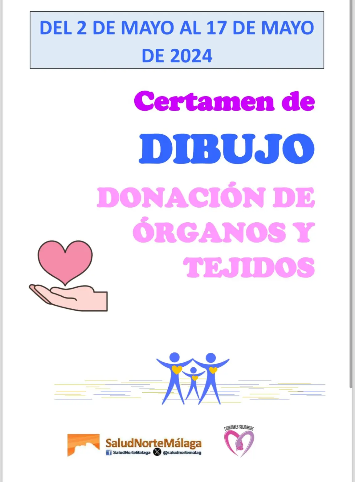 El Área Sanitaria Norte de Málaga – Antequera y la Asociación Corazones Solidarios convocan el certamen de dibujo sobre la donación de órganos y tejidos