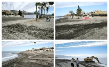 El Ayuntamiento de Torrox reprocha al Gobierno “los perjuicios” que causan a bañistas y empresarios los “tardíos aportes de arena” a las playas