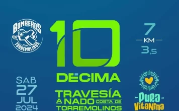 La Diputación impulsa la Travesía a Nado de Torremolinos en su décimo aniversario