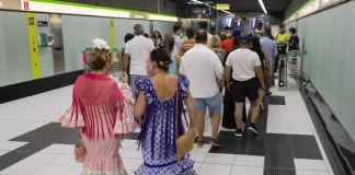 Metro de Málaga cosecha un nuevo récord en Feria, con 377.769 viajeros transportados, un 12% más