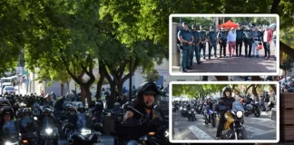 Más de mil motoristas participan en una ruta solidaria en honor a la Virgen del Pilar en Alhaurín de la Torre
