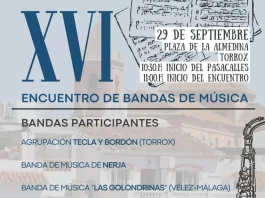 Torrox celebra el XVI Encuentro de Bandas de Música con seis formaciones participantes