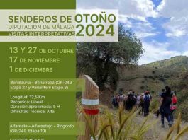 La Diputación de Málaga pone en marcha nuevas visitas interpretativas a la Gran Senda en la Axarquía, Serranía de Ronda y los valles del Genal y Guadalhorce