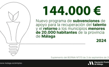La Diputación pone en marcha una nueva línea de ayudas para fomentar el retorno de emprendedores y empresas a los pueblos más pequeños La Diputación pone en marcha una nueva línea de ayudas para fomentar el retorno de emprendedores y empresas a los pueblos más pequeños