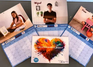 La Diputación impulsa la labor de la Asociación Autismo Málaga con la impresión de 500 calendarios solidarios
