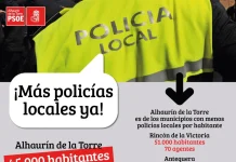 El PSOE de Alhaurín de la Torre inicia una campaña para reclamar el aumento de agentes de la Policía Local en el municipio