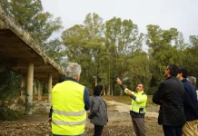 La Junta inicia la reparación del puente de los tubos sobre el río Pereilas en Coín con una inversión de 600.000 euros