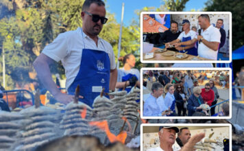 La Gran Feria Sabor a Málaga celebra una gran espetada solidaria con 40 kilos de sardinas