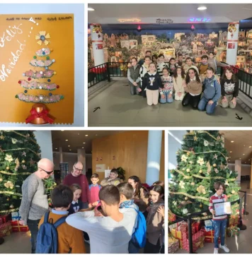 El CEIP Ciudad de Oscua de Villanueva de la Concepción, ganador del concurso de postales navideñas de la Diputación