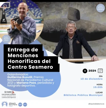 El Centro Sesmero de Alhaurín de la Torre entregará mañana sus menciones honoríficas a Guillermo Busutil y a Mariano Pozo