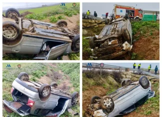 Accidente de tráfico en la A-365 moviliza a los servicios de emergencia en Campillos