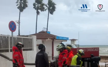 Veinticinco efectivos del CPB realizan cerca de una veintena de actuaciones en Torremolinos por las fuertes lluvias