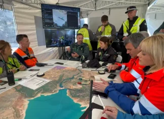 Simulacro en la Central Hidroeléctrica del Embalse de Iznájar evalúa la respuesta ante emergencias en Málaga