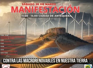IU apoya la marcha contra las megaplantas renovables que “amenazan la sostenibilidad ambiental y el empleo”