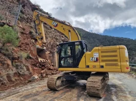 La Junta continúa los trabajos de estabilización de la ladera en la carretera A-397