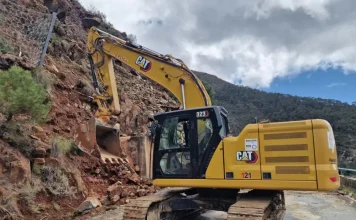 La Junta continúa los trabajos de estabilización de la ladera en la carretera A-397