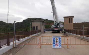 La Junta avanza en los trabajos para recuperar la operatividad de los desagües de fondo en el embalse de Casasola