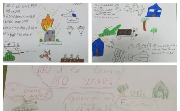 Proyectos de trabajo No a la guerra y Sí a la paz del alumnado extranjero de Atal del IES Los Manantiales de Torremolinos