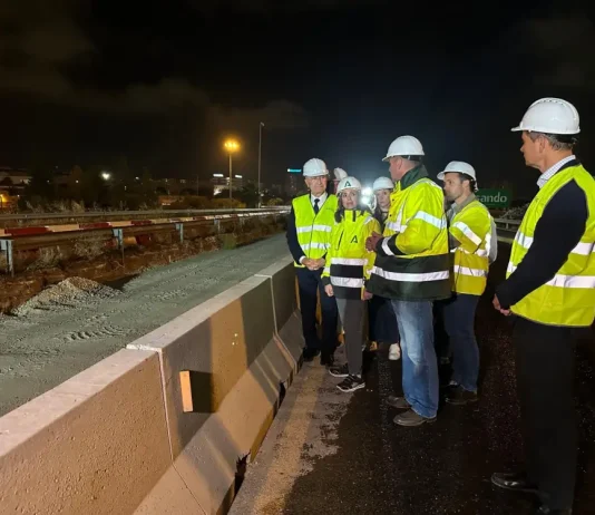 Las obras del carril BUS-VAO de acceso a Málaga llegan a su ecuador