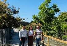 Un nuevo paseo peatonal financiado por la Diputación facilita y hace más seguro el acceso al polideportivo de Árchez
