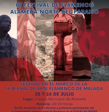 El flamenco se adueña de Alameda el 25 y 26 de julio con el III Festival de Flamenco y un campamento internacional de jóvenes talentos