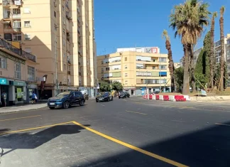 La glorieta de Las Chapas tendrá tres carriles durante las obras de la Prolongación del Metro de Málaga