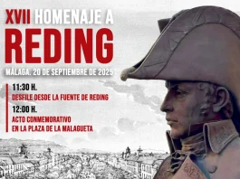 XVII Homenaje al gobernador Teodoro Reding en Málaga. 20 de septiembre de 2025. 12:00 h. Plaza de la Malagueta