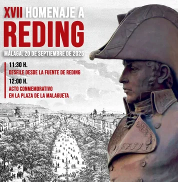 XVII Homenaje al gobernador Teodoro Reding en Málaga. 20 de septiembre de 2025. 12:00 h. Plaza de la Malagueta