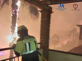 Incendio de arbolado en Benalmádena obliga al desalojo de varias urbanizaciones durante la madrugada