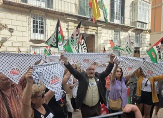 Amplia participación en Málaga en la jornada de apoyo al pueblo palestino