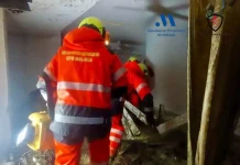Desalojado un edificio en Monda tras el colapso parcial de un muro por las fuertes lluvias