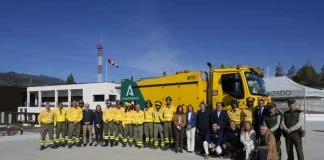 Antonio Sanz inaugura las instalaciones de la nueva base de EMA Infoca Sierra de las Nieves